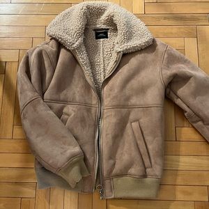 Inner Sherpa bomber style jacket